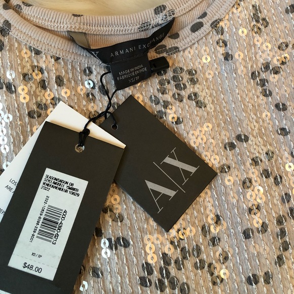 NWT Armani Exchange sequin tank - XS - Picture 2 of 5
